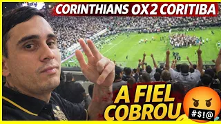 Torcida do Corinthians reagindo durante jogo contra o Coritiba na Neo Química Arena