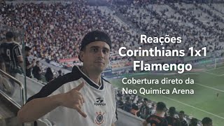 Reação da torcida do Corinthians no gol de Yuri Alberto contra o Flamengo na Neo Química Arena