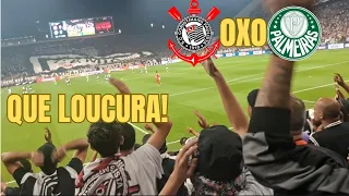 Torcida do Corinthians reagindo no clássico contra o Palmeiras na Neo Química Arena