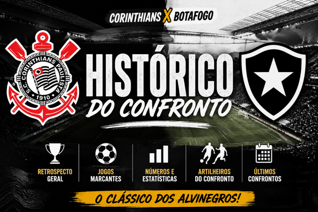 Histórico do confronto entre Corinthians e Botafogo com retrospecto e estatísticas dos clubes