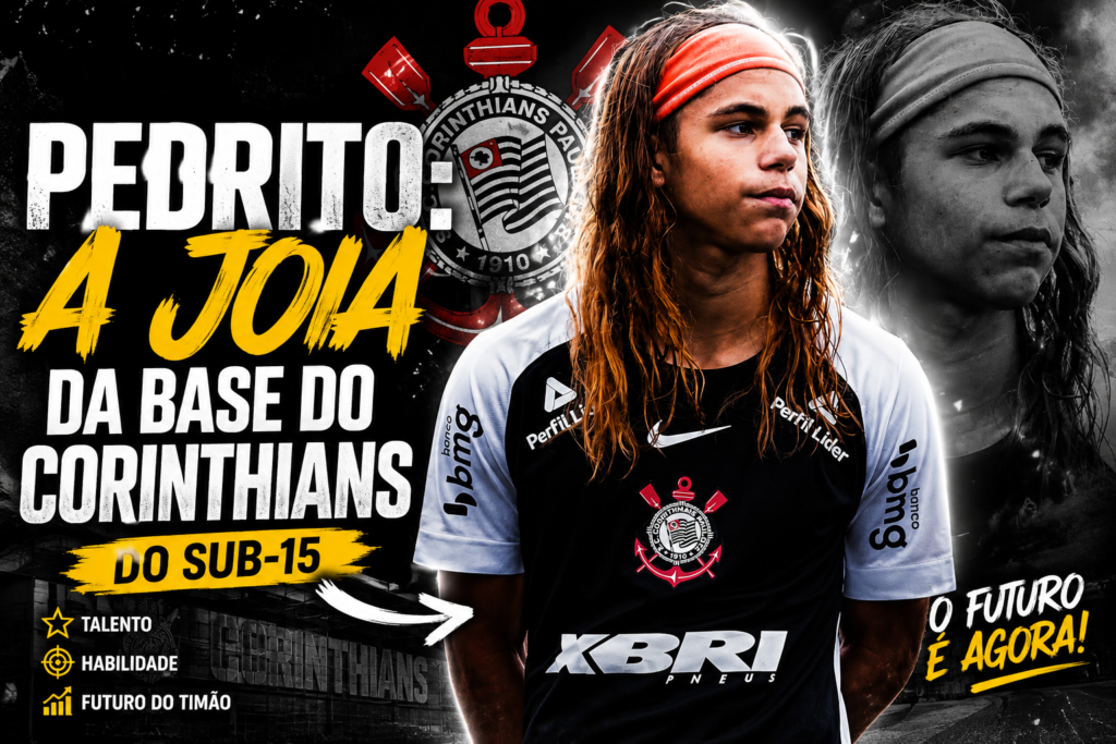 Pedrito em partida da base do Corinthians pelo Sub-15