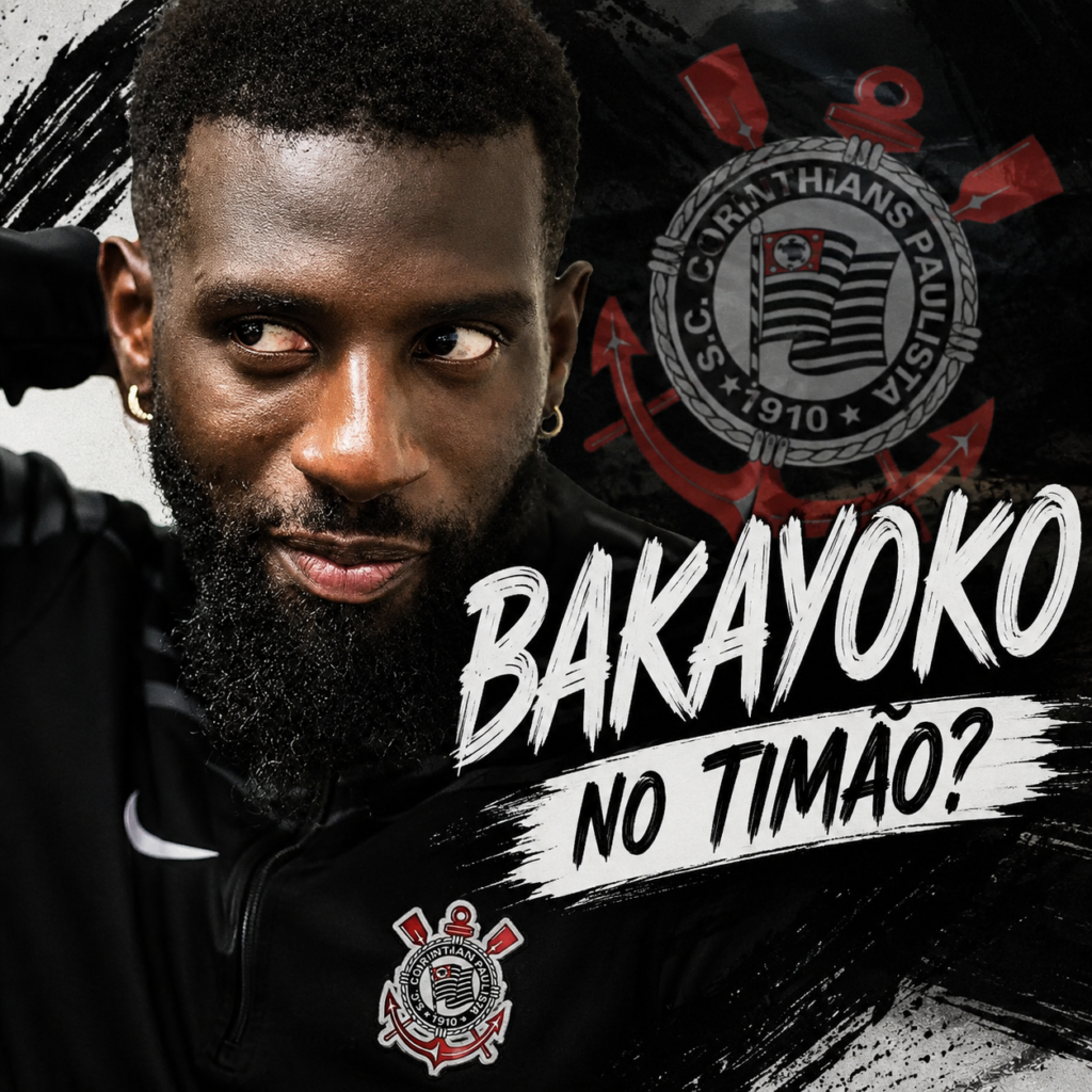 Bakayoko em montagem sobre possível transferência para o Corinthians.